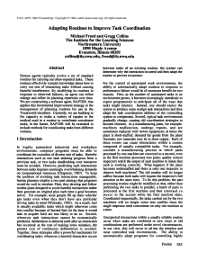 Adapting Routines  to  Improve Task Coordination