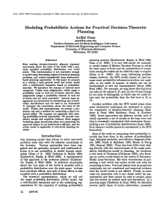 Modeling  Probabilistic Actions for  Practical Decision-Theoretic