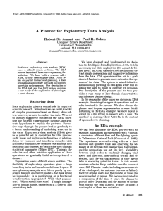 A  Planner  for  Exploratory Data  Analysis