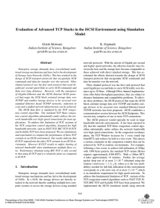 Evaluation of Advanced TCP Stacks in the iSCSI Environment using... Model