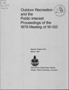 and the Outdoor Recreation 47#4.1111 Public Interest: Proceedings of the