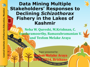Data Mining Multiple Stakeholders’ Responses to Schizothorax Fishery in the Lakes of