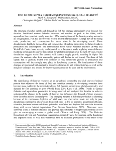 FISH TO 2020: SUPPLY AND DEMAND IN CHANGING GLOBAL MARKETS