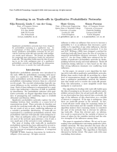 Zooming in on Trade-oﬀs in Qualitative Probabilistic Networks Shaw Green, Simon Parsons