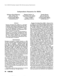 Independence Semantics for BKBs