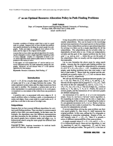 A* as  an  Optimal  Resource  Allocation ... Antti Autere