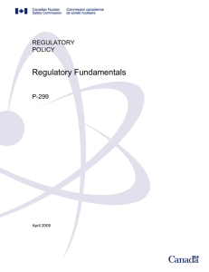 Regulatory Fundamentals  REGULATORY POLICY