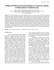 Collapse of Political and Economical System as a Cause for... in Fisheries Sector: An Estonian Case