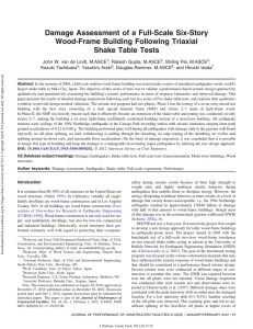 Damage Assessment of a Full-Scale Six-Story Wood-Frame Building Following Triaxial