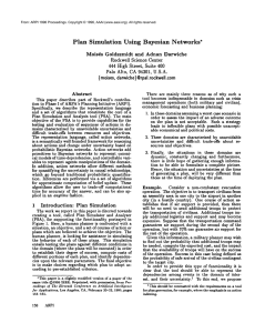 Plan  Simulation Using  Bayesian Networks*