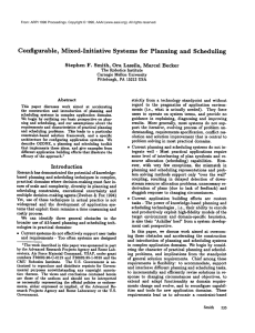 Configurable, Mixed-Initiative Systems  for  Planning  and  Scheduling