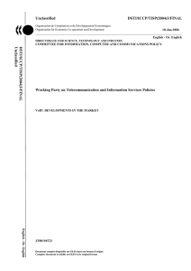 Unclassified DSTI/ICCP/TISP(2004)3/FINAL