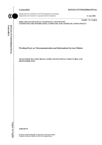 Unclassified DSTI/ICCP/TISP(2005)6/FINAL