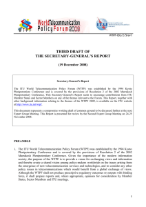 THIRD DRAFT OF THE SECRETARY-GENERAL’S REPORT (19 December 2008)