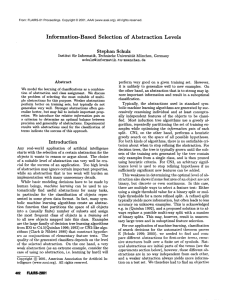 Information-Based Selection of  Abstraction Levels