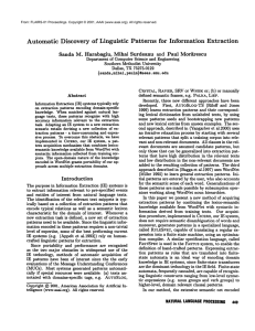 Automatic  Discovery  of  Linguistic