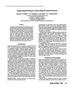 Synchronized Firing  in  a  Time-delayed Neural ... Anthony S. t  and Cengiz t