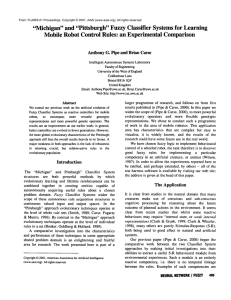 &#34;Michigan&#34; and &#34;Pittsburgh&#34; Fuzzy Classifier  Systems for  Learning