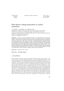 Flow-driven voltage generation in carbon nanotubes P —