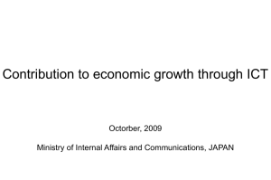 Contribution to economic growth through ICT Octorber, 2009