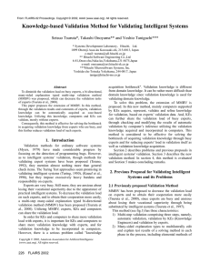 Knowledge-based Validation Method for Validating Intelligent Systems