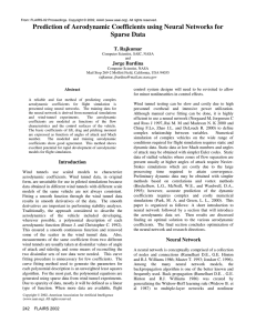 Prediction of Aerodynamic Coefficients using Neural Networks for Sparse Data T. Rajkumar