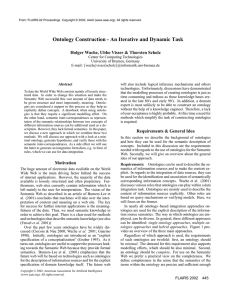 Ontology Construction - An Iterative and Dynamic Task