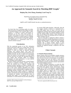 An Approach for Semantic Search by Matching RDF Graphs  1