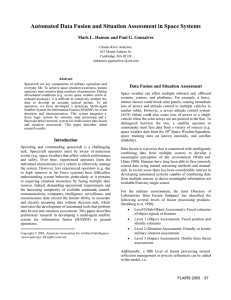 Automated Data Fusion and Situation Assessment in Space Systems  Abstract