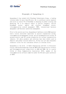 Biography of Guangcheng Li FiberHome Technologies