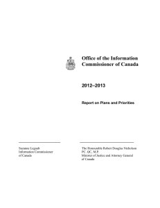 Office of the Information Commissioner of Canada  2012–2013