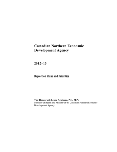 Canadian Northern Economic Development Agency 2012–13