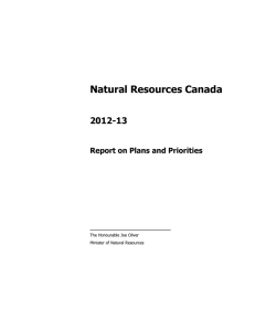 Natural Resources Canada 2012-13 Report on Plans and Priorities