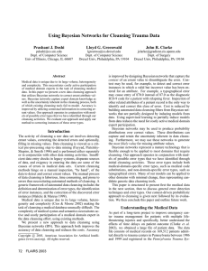 Using Bayesian Networks for Cleansing Trauma Data Prashant J. Doshi