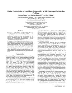 On the Computation of Local Interchangeability in Soft Constraint Satisfaction Problems