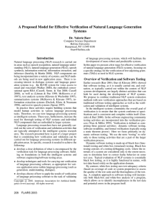 A Proposed Model for Effective Verification of Natural Language Generation Systems Introduction