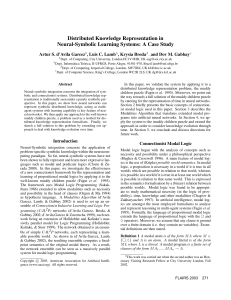 Distributed Knowledge Representation in Neural-Symbolic Learning Systems: A Case Study