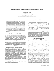 A Comparison of Standard and Interval Association Rules Choh Man Teng