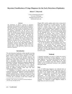 Bayesian Classification of Triage Diagnoses for the Early Detection of... Robert T. Olszewski