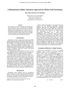 2-Dimensional Cellular Automata Approach for Robot Grid Formations