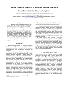 Cellular Automata Approach to Aircraft Corrosion Pit Growth Ramana Pidaparti