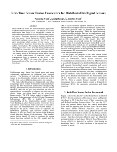 Real-Time Sensor Fusion Framework for Distributed Intelligent Sensors Xiaojing Yuan