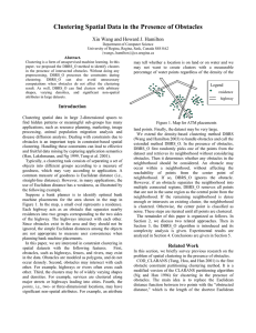 Clustering Spatial Data in the Presence of Obstacles