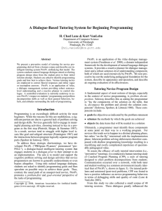 A Dialogue-Based Tutoring System for Beginning Programming