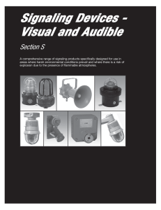 Signaling Devices - Visual and Audible Section S