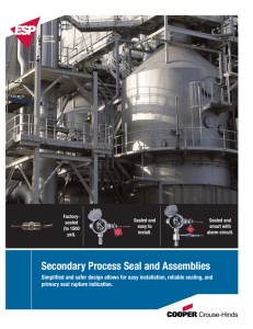 Secondary Process Seal and Assemblies