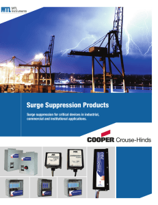 Surge Suppression Products Surge suppression for critical devices in industrial,