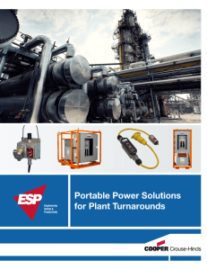 Portable Power Solutions for Plant Turnarounds Engineering Safety &amp;