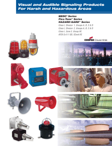 Visual and Audible Signaling Products For Harsh and Hazardous Areas MEDC Series