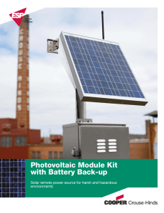 Photovoltaic Module Kit with Battery Back-up environments